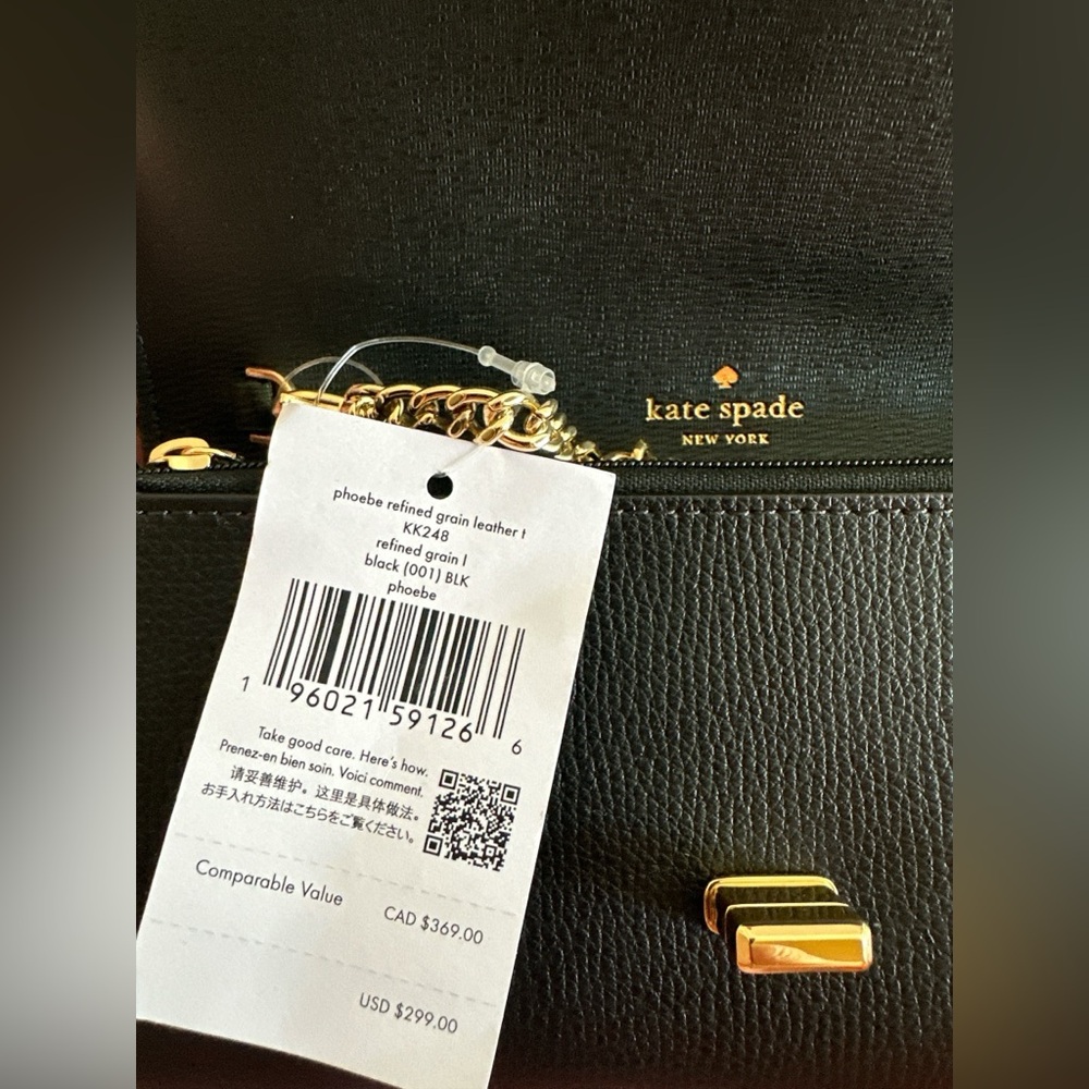 NWT Phoebe Turnlock Mini Crossbody Black/Gold - Picture 8 of 8